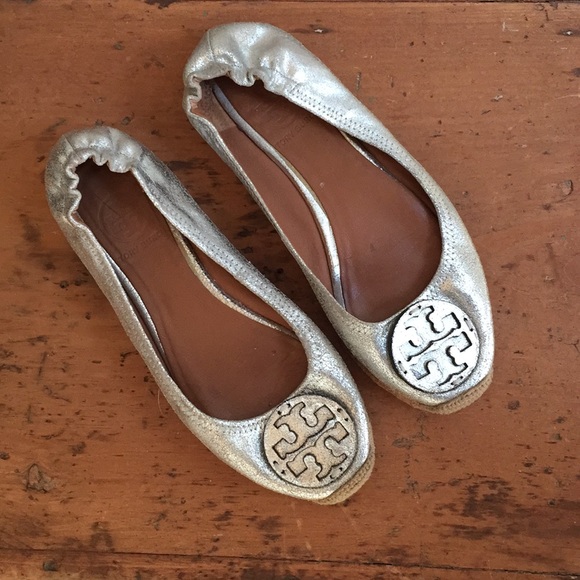Tory Burch Silver Reva Espadrilles Size 7 READ - Picture 2 of 8